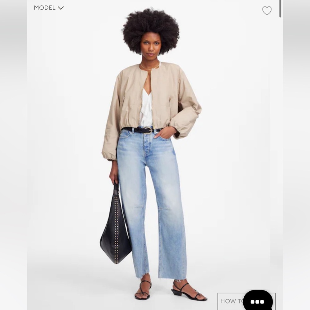 Madewell The Darted Barrel Leg Jean in Edmonson wash size 26